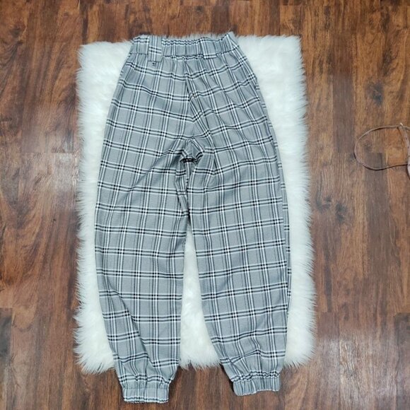 I.AM.GIA High-Waisted Cobain Plaid Relaxed-Fit Chain Pants Goth 80's Size Small - Picture 4 of 10